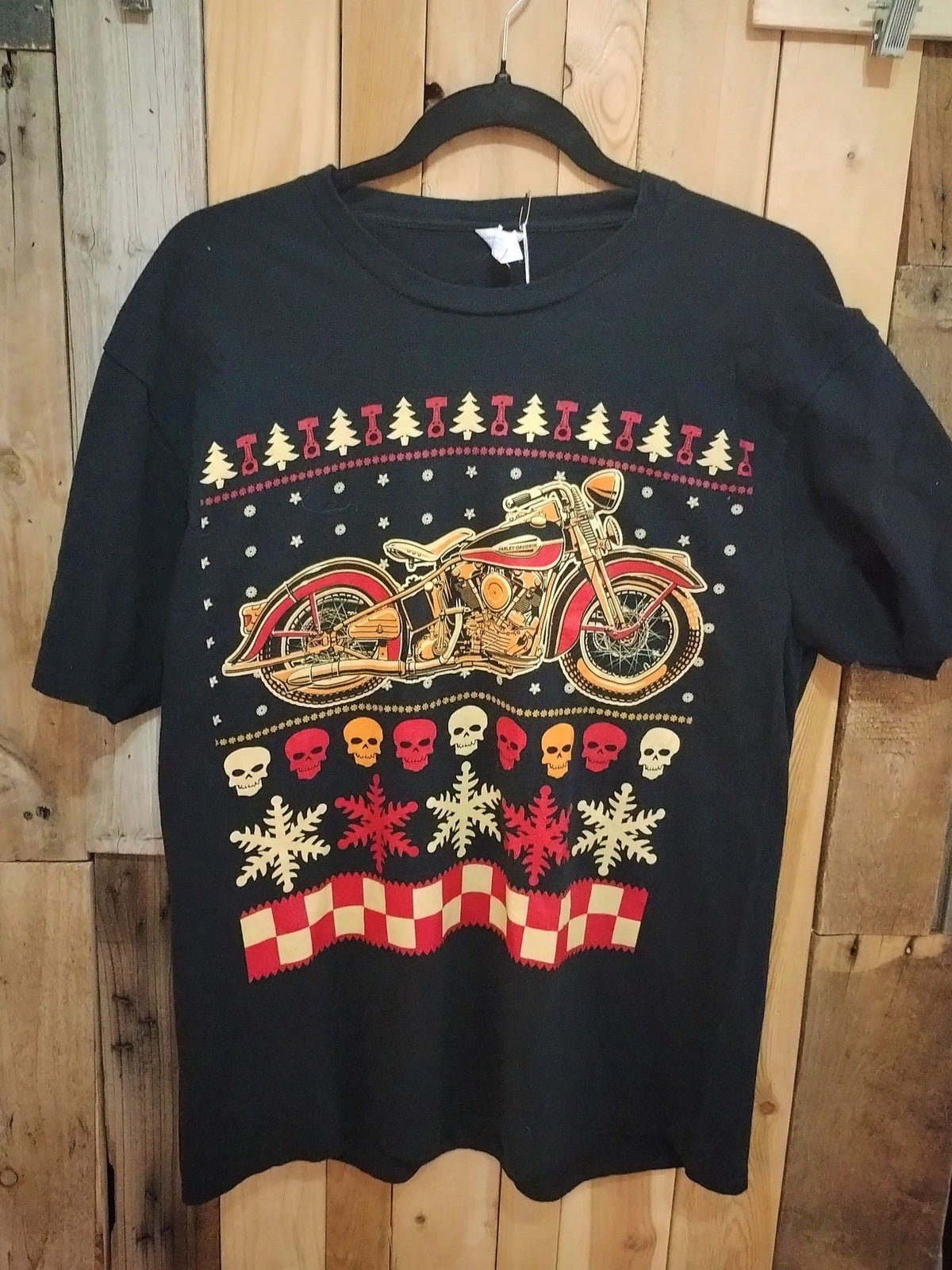 Harley Davidson Christmas T Shirt Size Large