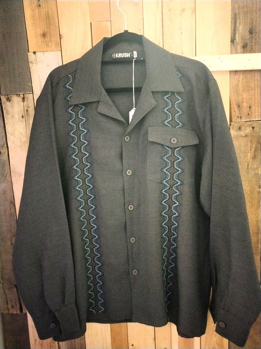 Krush Vintage Style Men's Long Sleeve Shirt Size XL