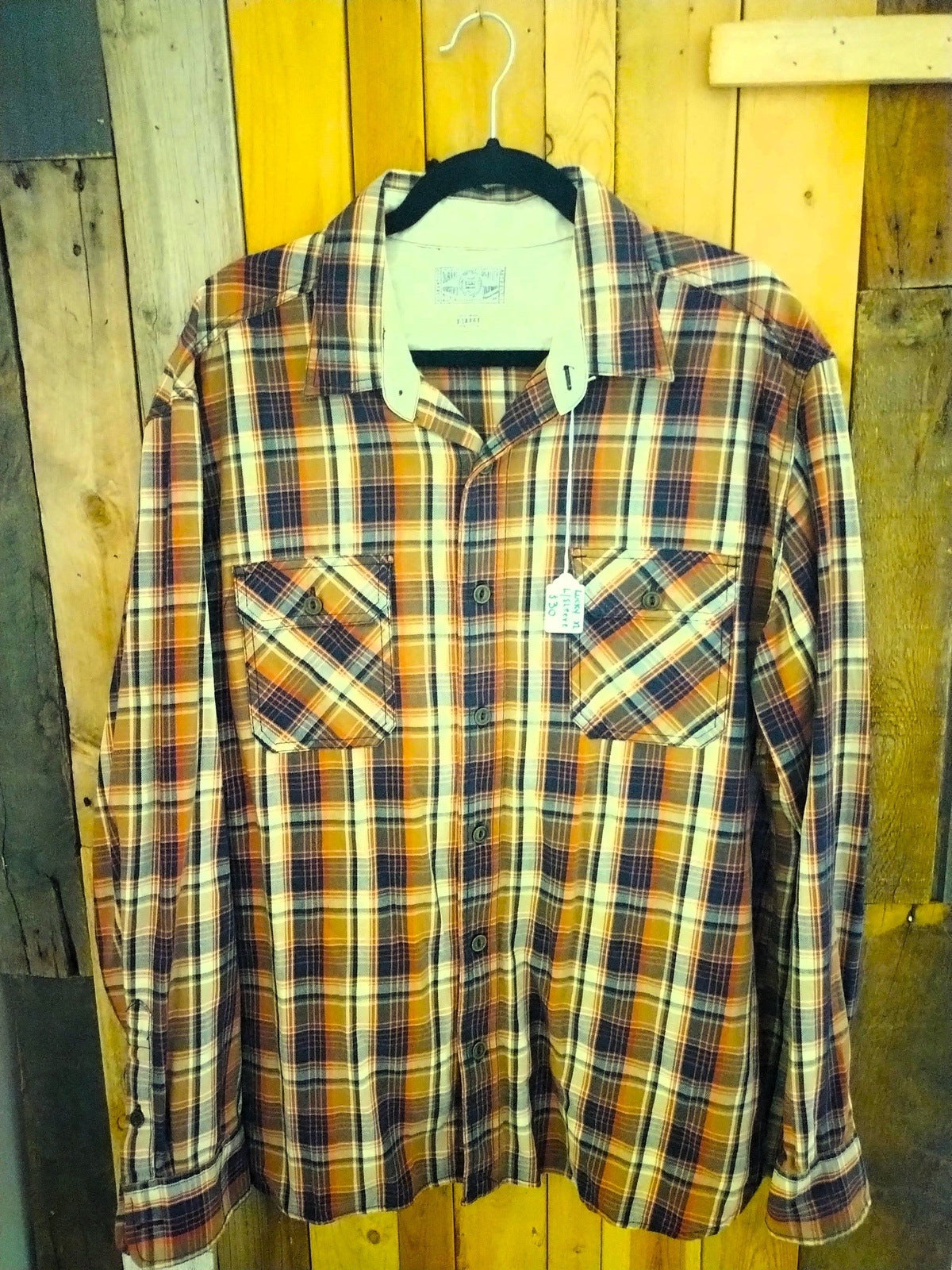 Lucky Brand Men's Western Long Sleeve Button Front Shirt Size XL