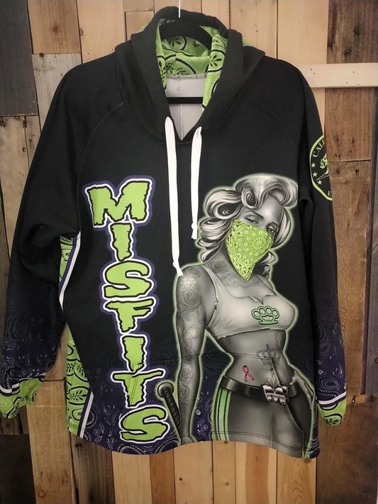 Custom Printed Hoodie "Misfits" Size Medium by Elite