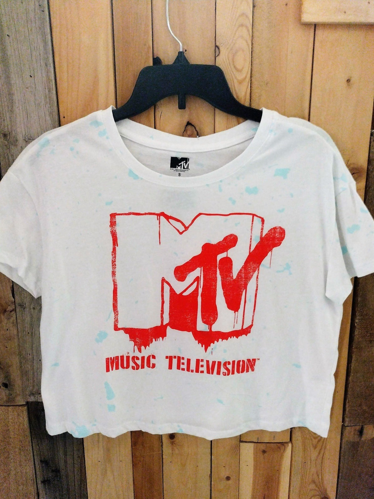 MTV Official Merchandise Women's Crop T Shirt Size Small New 614796WH