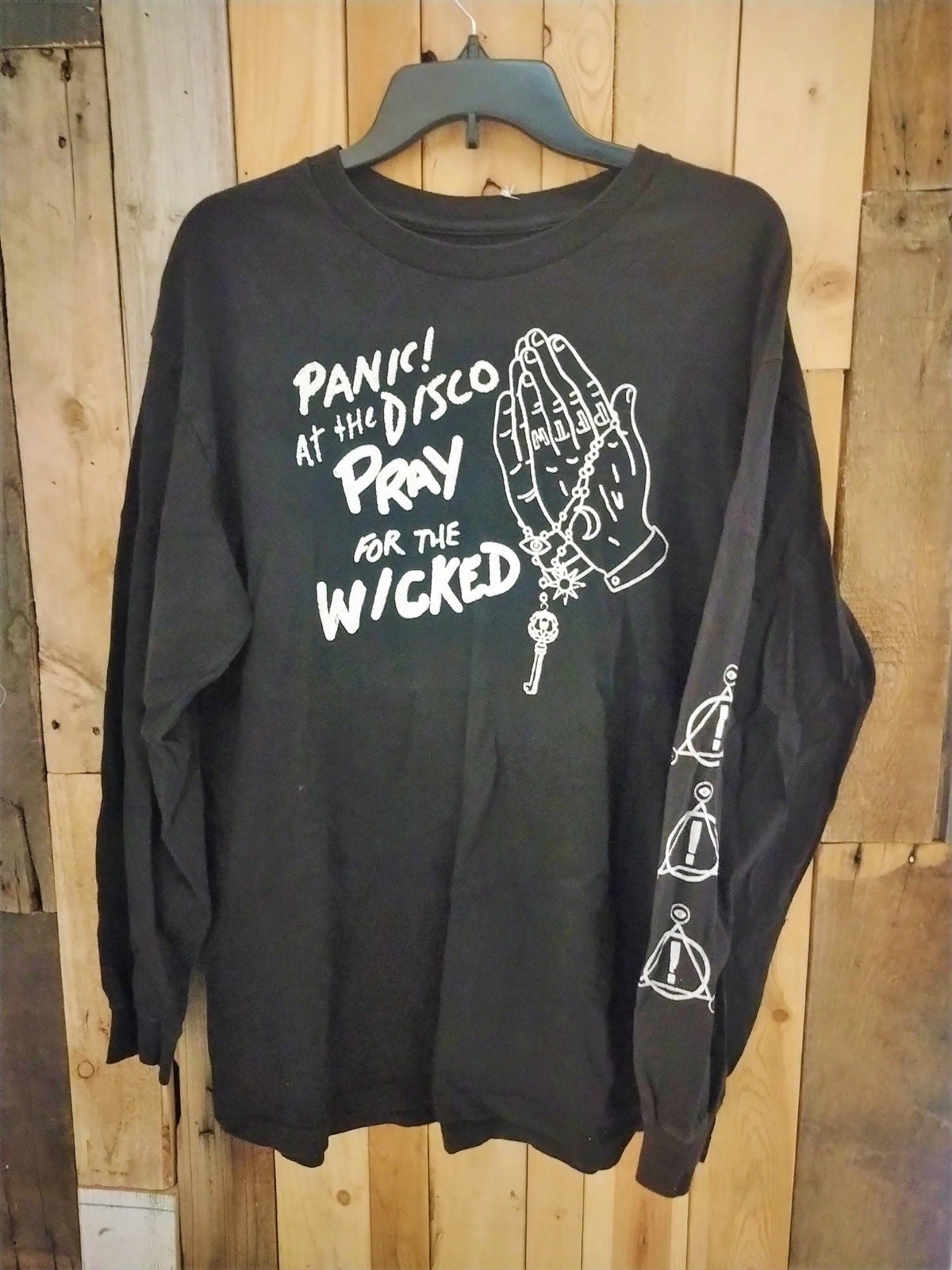 Panic At The Disco Long Sleeve "Pray for the Wicked" Tour T Shirt Size Large 803211WH