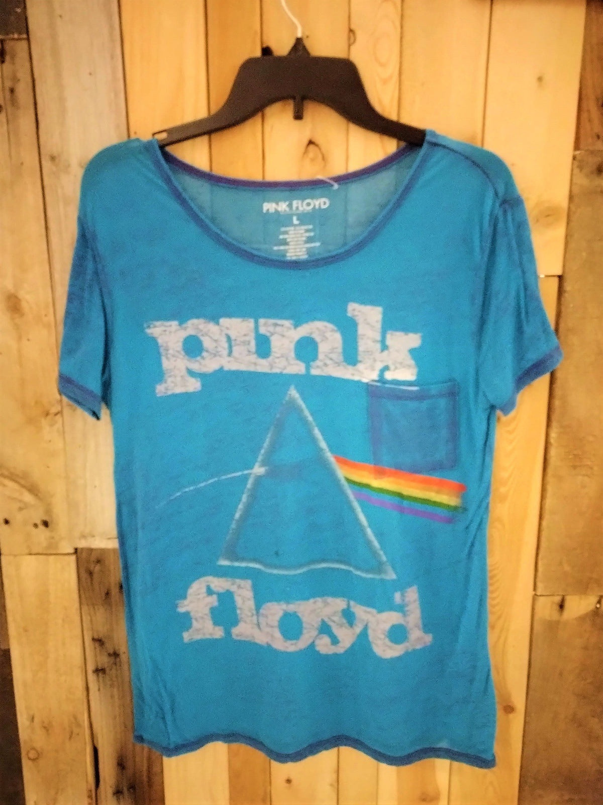 Pink Floyd Official Merchandise Women's Semi Sheer T Shirt Size Large 647815WH