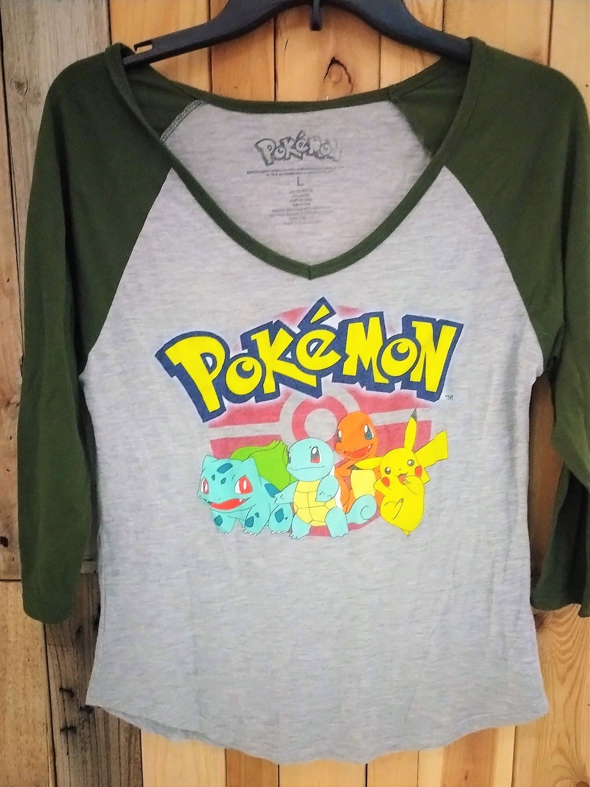 Pokemon Official Merchandise Junior Size Large V Neck T Shirt 252831WH
