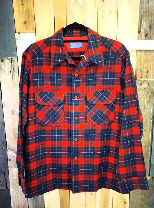 Vintage Pendleton Long Sleeve Wool Flannel Men's Size Medium