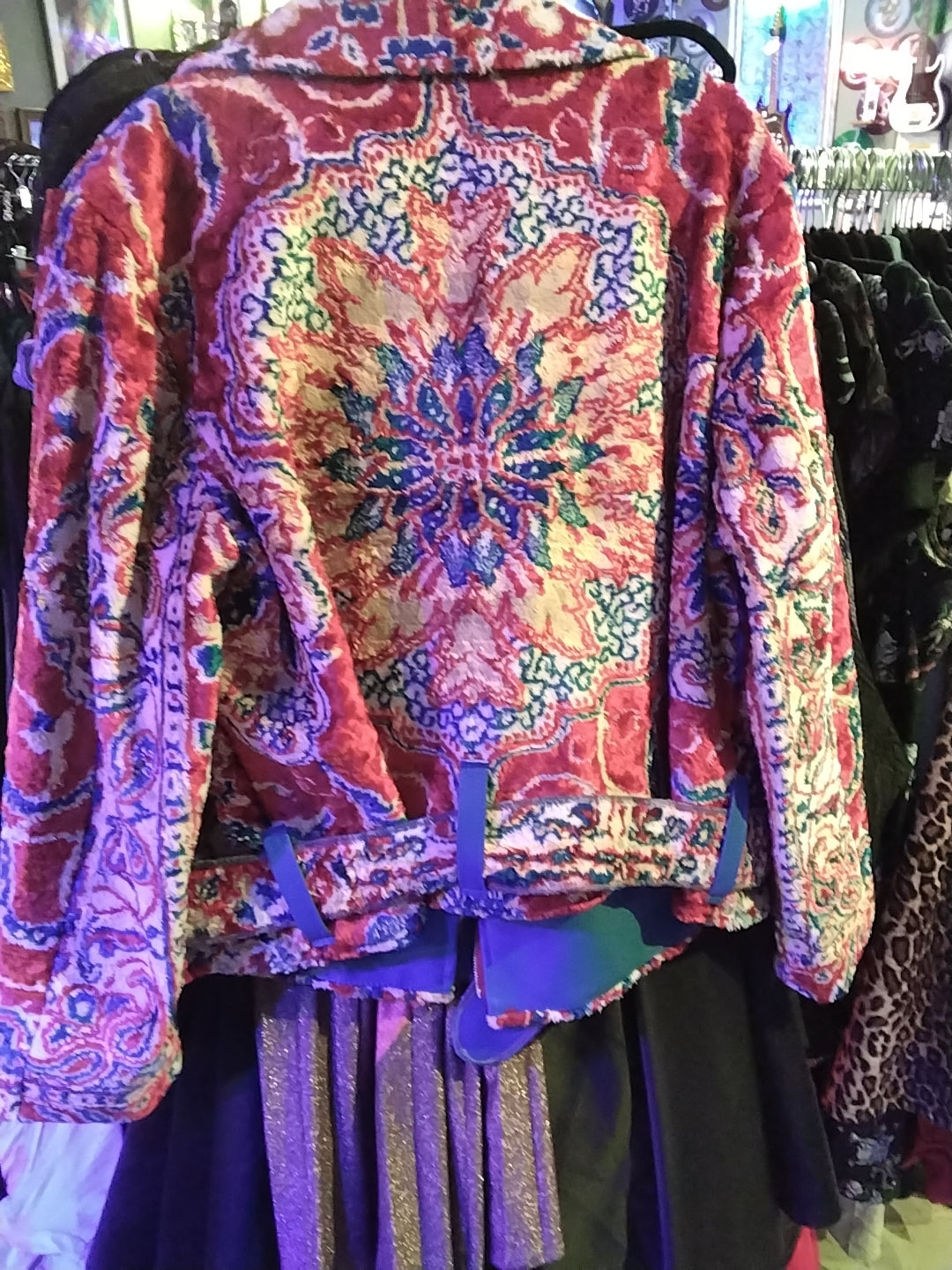Custom Upholstered Velvet Motorcycle Jacket