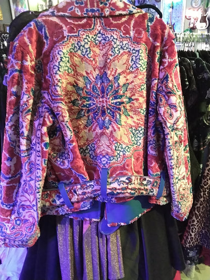 Custom Upholstered Velvet Motorcycle Jacket