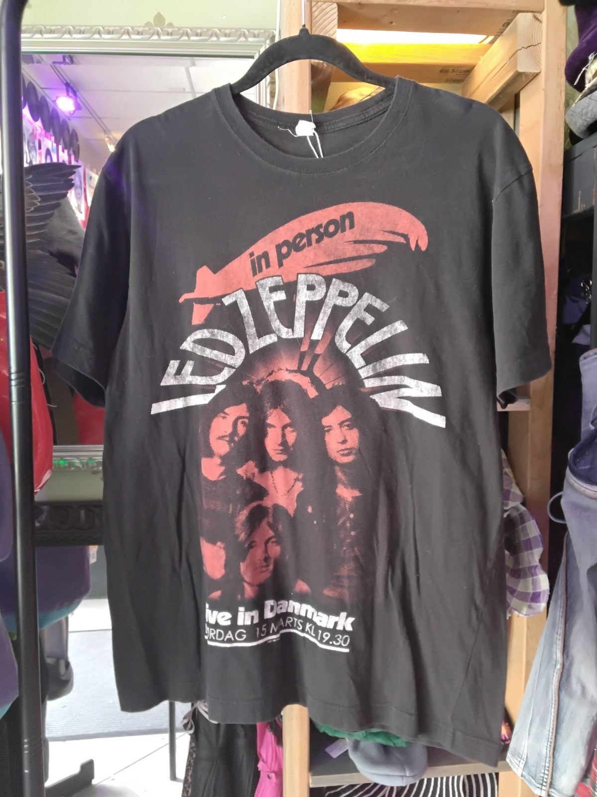 *RARE* Led Zeppelin Live In Denmark 2011 Band T-Shirt Black L
