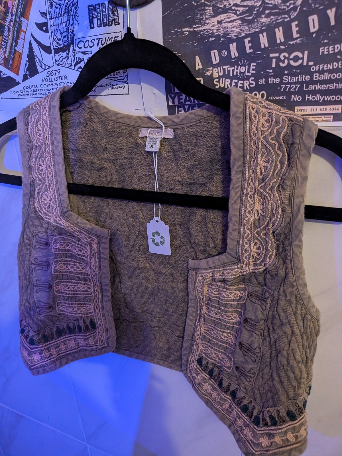 Ecote small Boho Rennaisance Faire vest