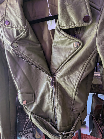 Joe's Collection XS Green Moto Jackets