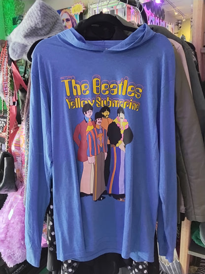 The Beatles Yellow Submarine Graphic Band Hoodie Blue M