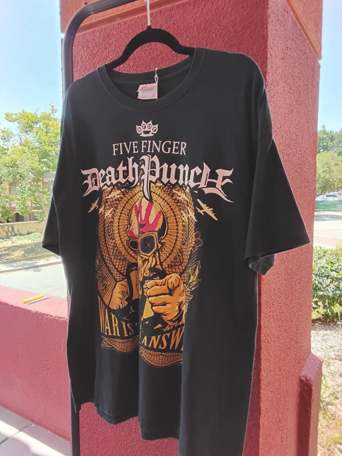 Five Finger Death Prince War Is The Answer Band T-Shirt Black XL