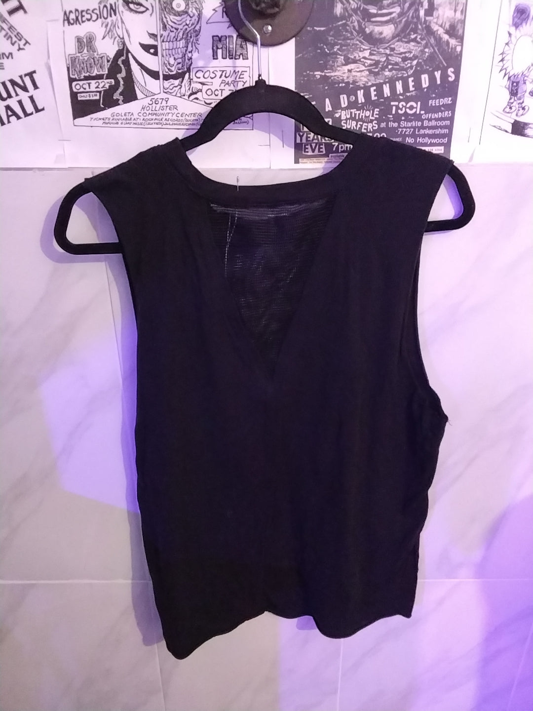 Pink Floyd small sleeveless mesh front top