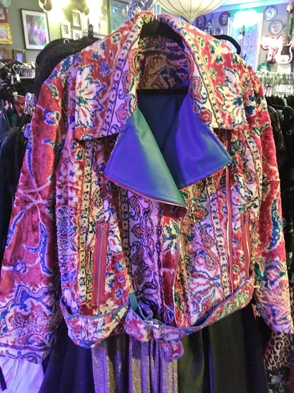 Custom Upholstered Velvet Motorcycle Jacket