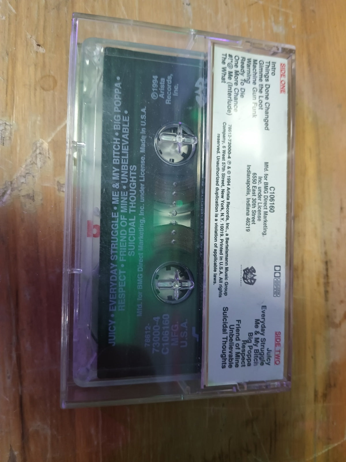 The Notorious B.I.G. Ready to Die Cassette Tape Rare!