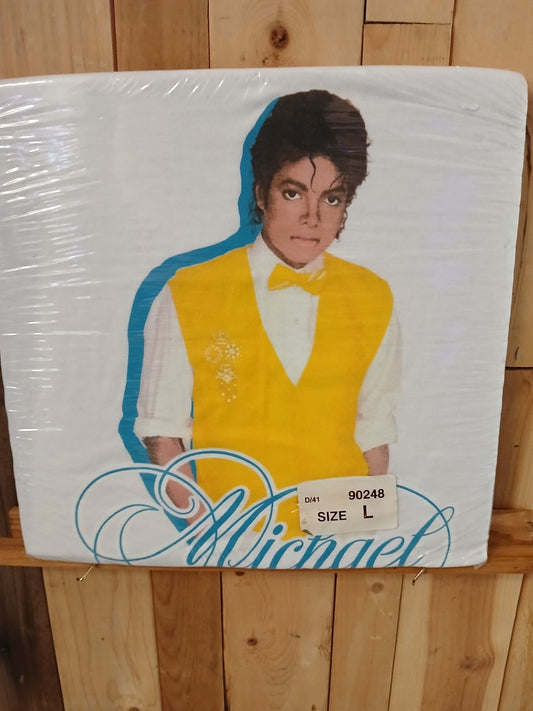 Vintage 1984 Michael Jackson Thriller Tour Shirt Still In Original Packaging T-Shirt Size Large 42-44