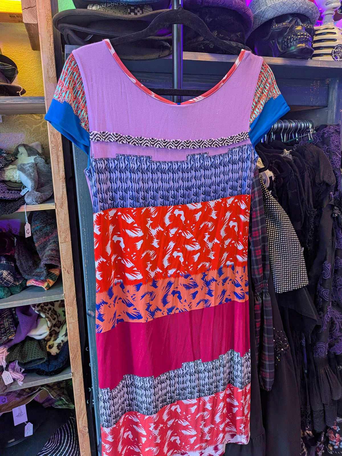 Save the Queen Small Short Sleeve Multi Media Dress