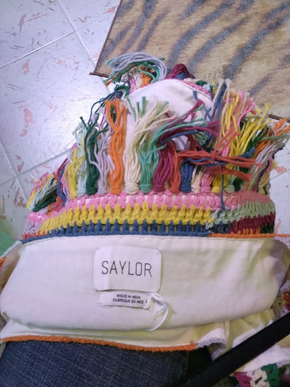 Saylor Large rainbow crop top crochet