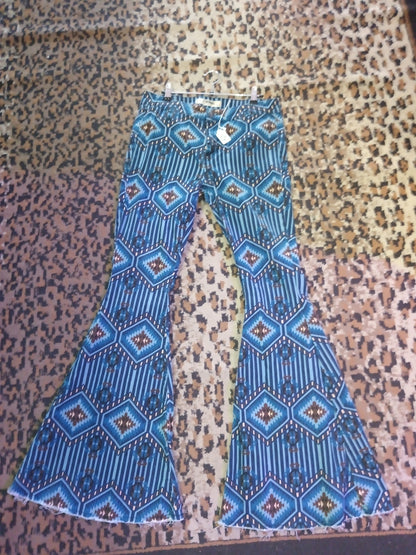 Rock & Roll Denim 21/34 Aztec Flare Jeans