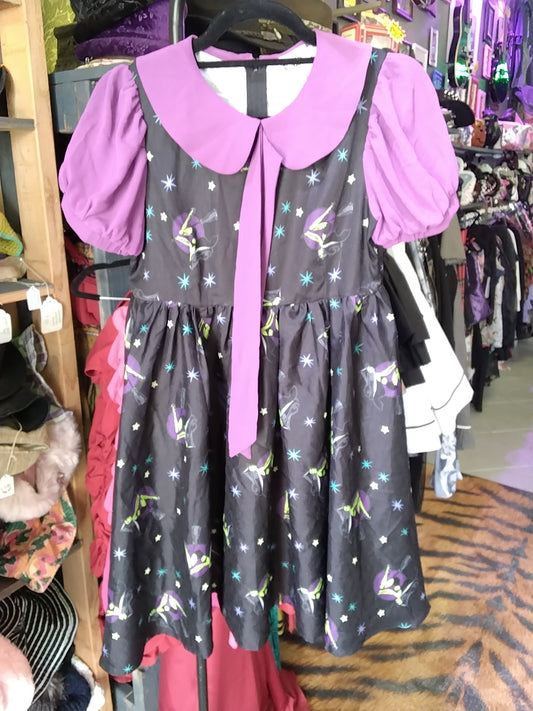 Unique Vintage Witch/Halloween Themed Babydoll Dress Size Med.