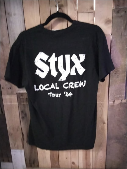 STYX 2024 tour local crew medium Black tee