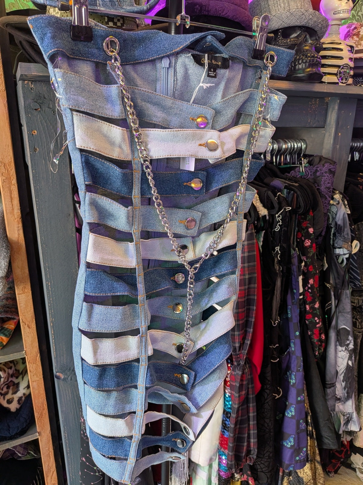 Queen Mania Denim Mini Dress Size Small