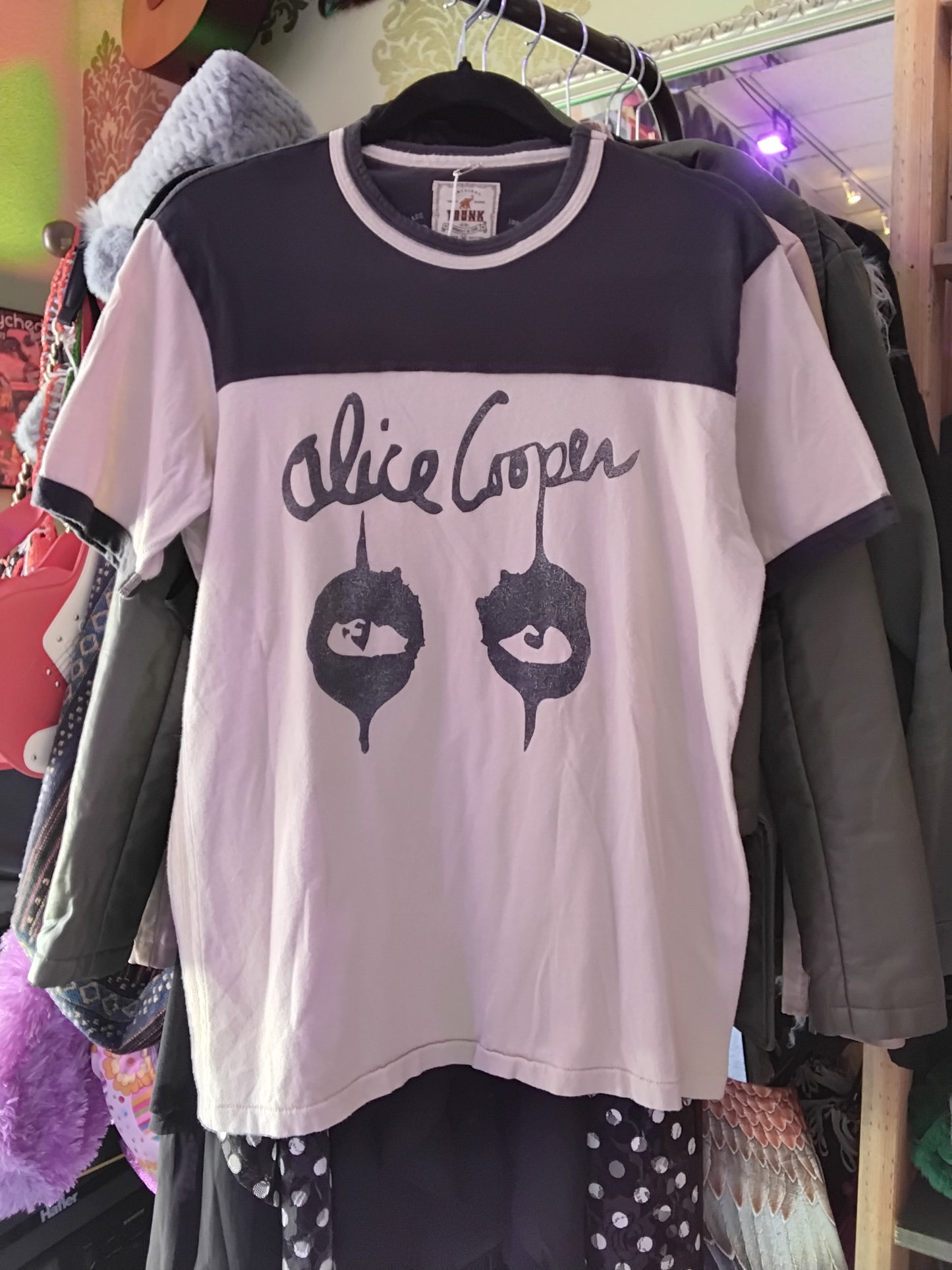 *RARE* Alice Cooper Trunk Ltd. Ringer Tee White M