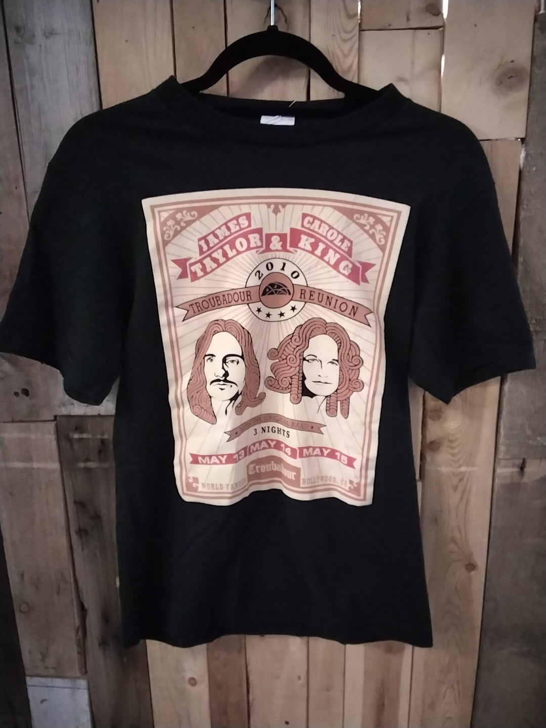 James Taylor & Carol King 2010 T-Shirt  Size S