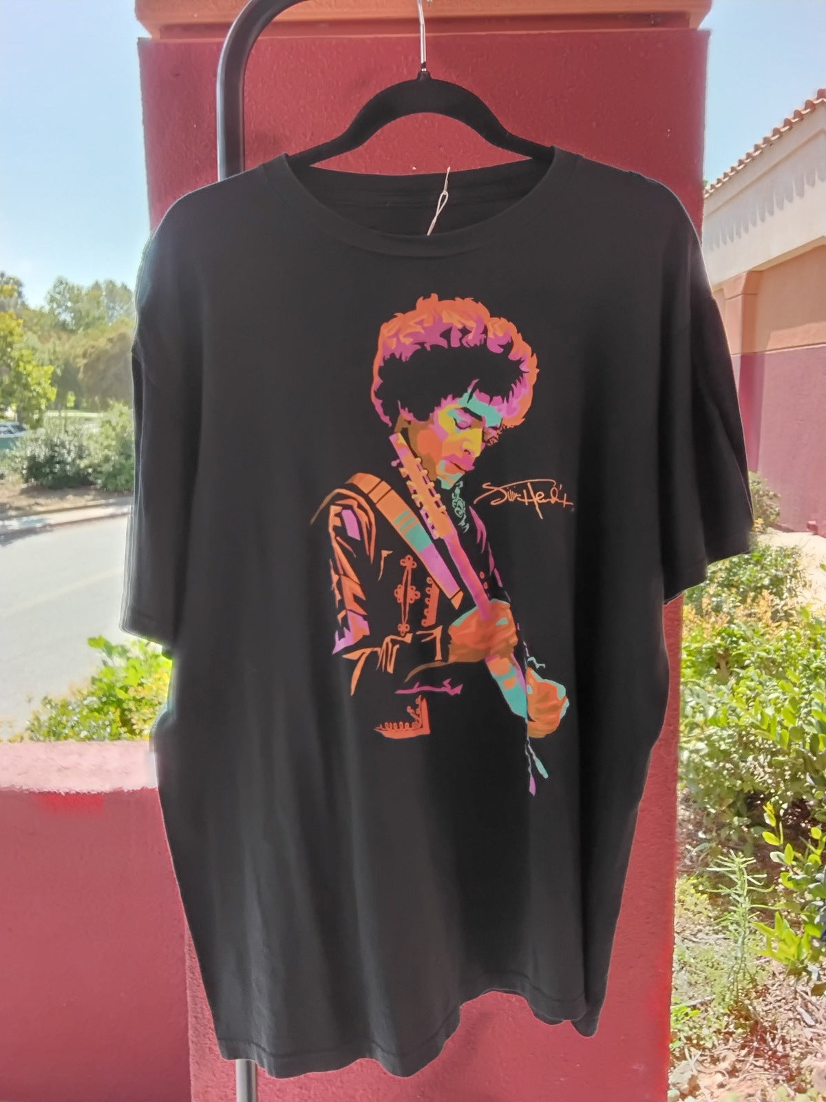 Jimi Hendrix Neon Band T-Shirt Black XL