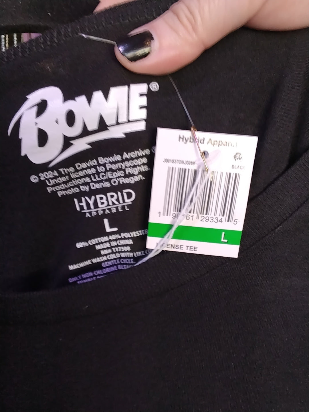 David Bowie T-shirt Large NWT