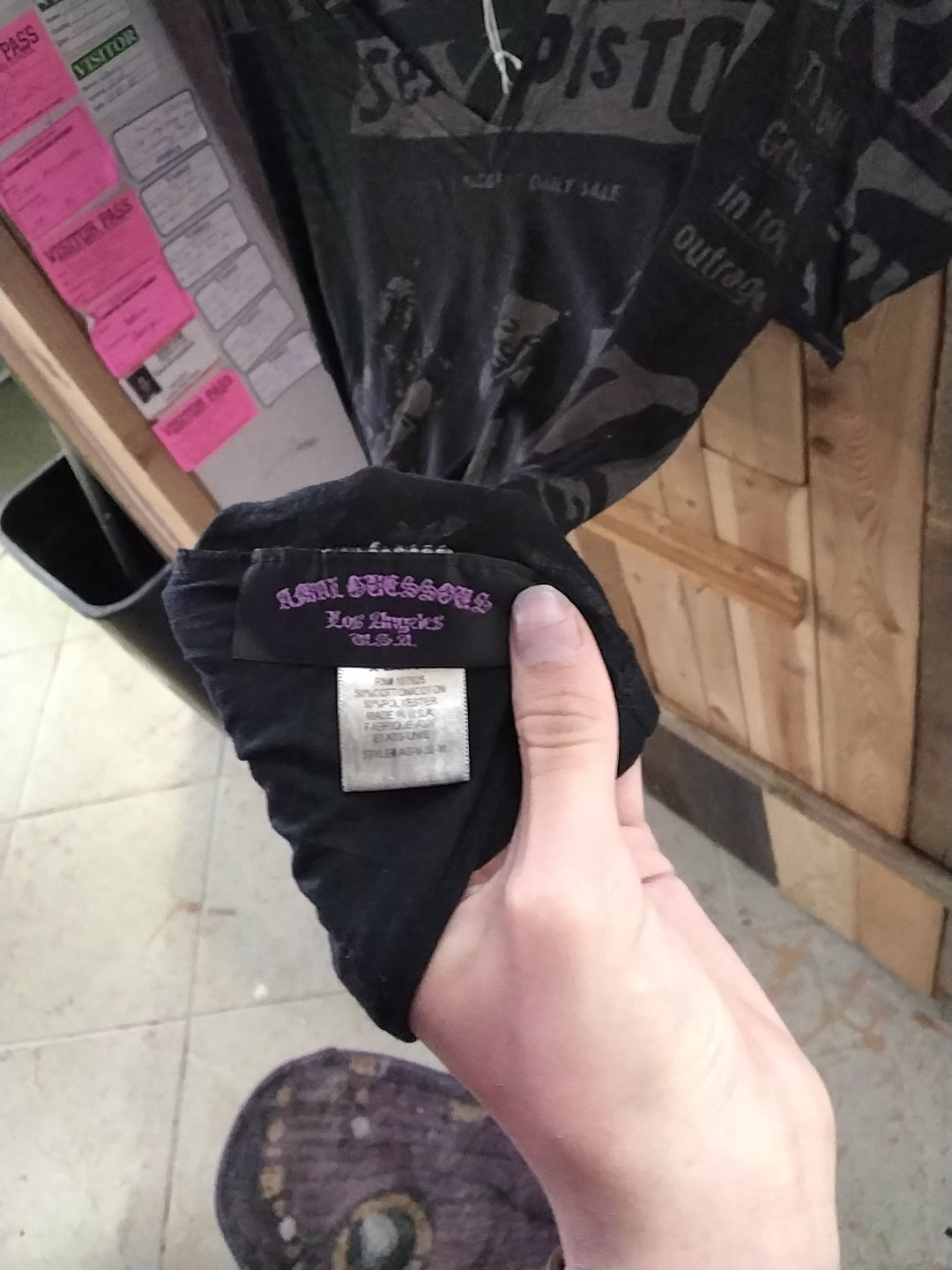 XL Amal Guesseus Grey and black Sex Pistols Tshirt