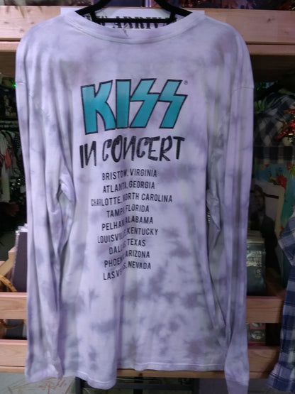 Tie Dye Kiss Band Sweater XL