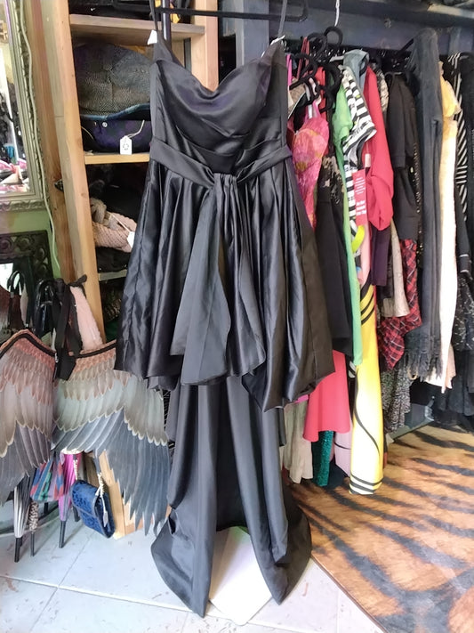 Custom floor length black dress