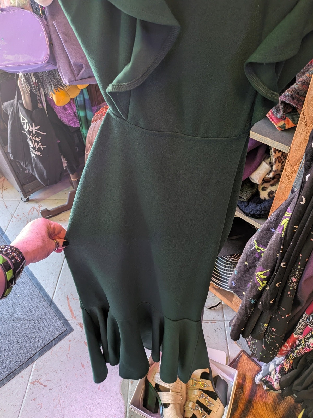 Saints + Secrets Small Green Mermaid Style Dress