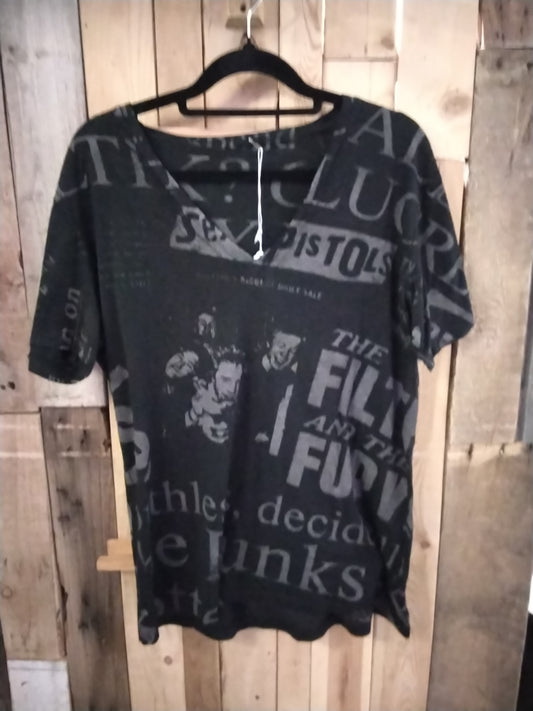 XL Amal Guesseus Grey and black Sex Pistols Tshirt