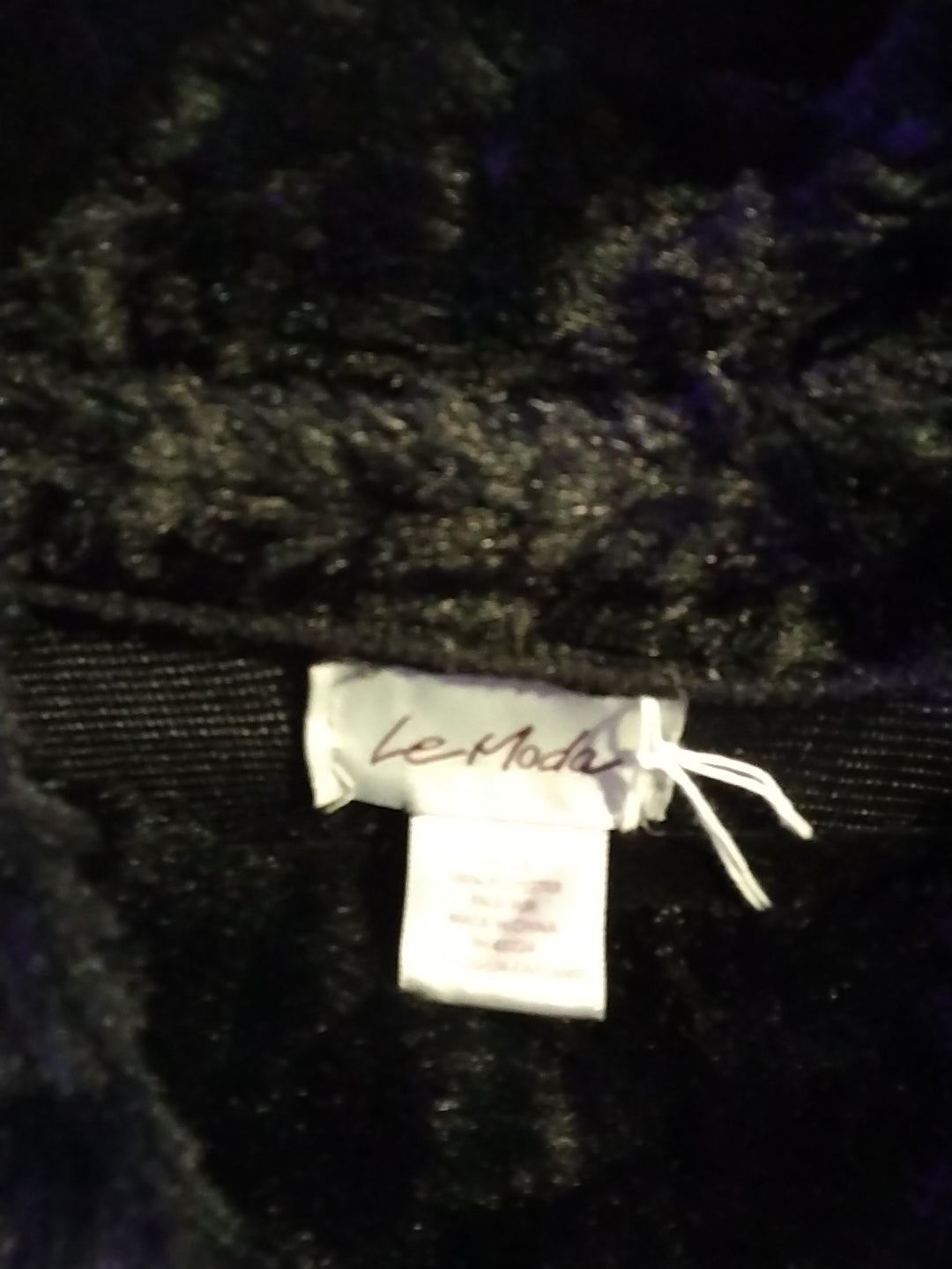 Le Moda Black Fur Shawl