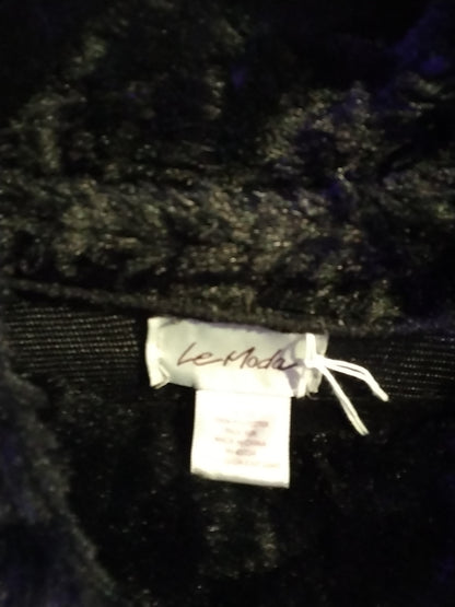 Le Moda Black Fur Shawl