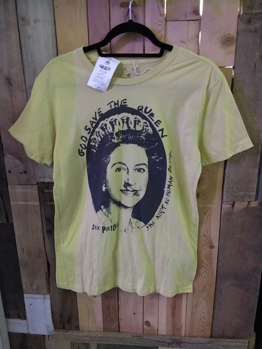 Yellow RARE TRUNK LTD. Sex Pistols God Save The Queen T-Shirt Size Med