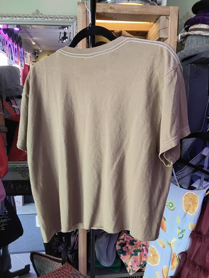 The Police North American Tour Cropped Band T-Shirt Brown M/L New With Tags