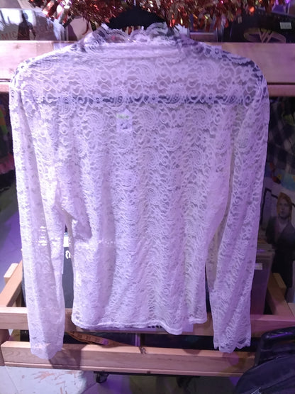 White Longsleve Lace Top