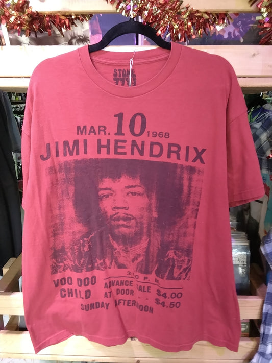 Jimi Hendrix Red T-shirt XL