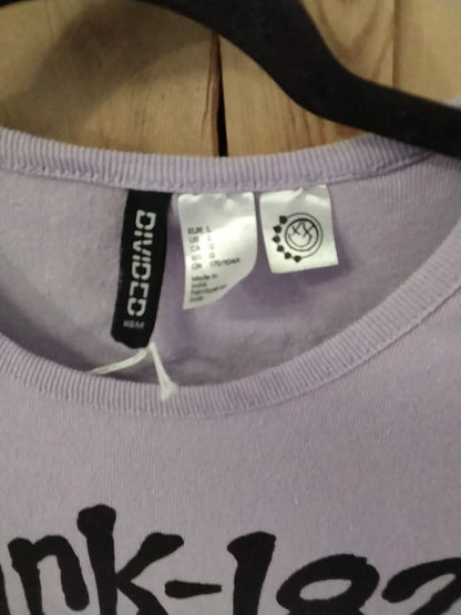 Divided blink 182 purple Cropped tee Medium