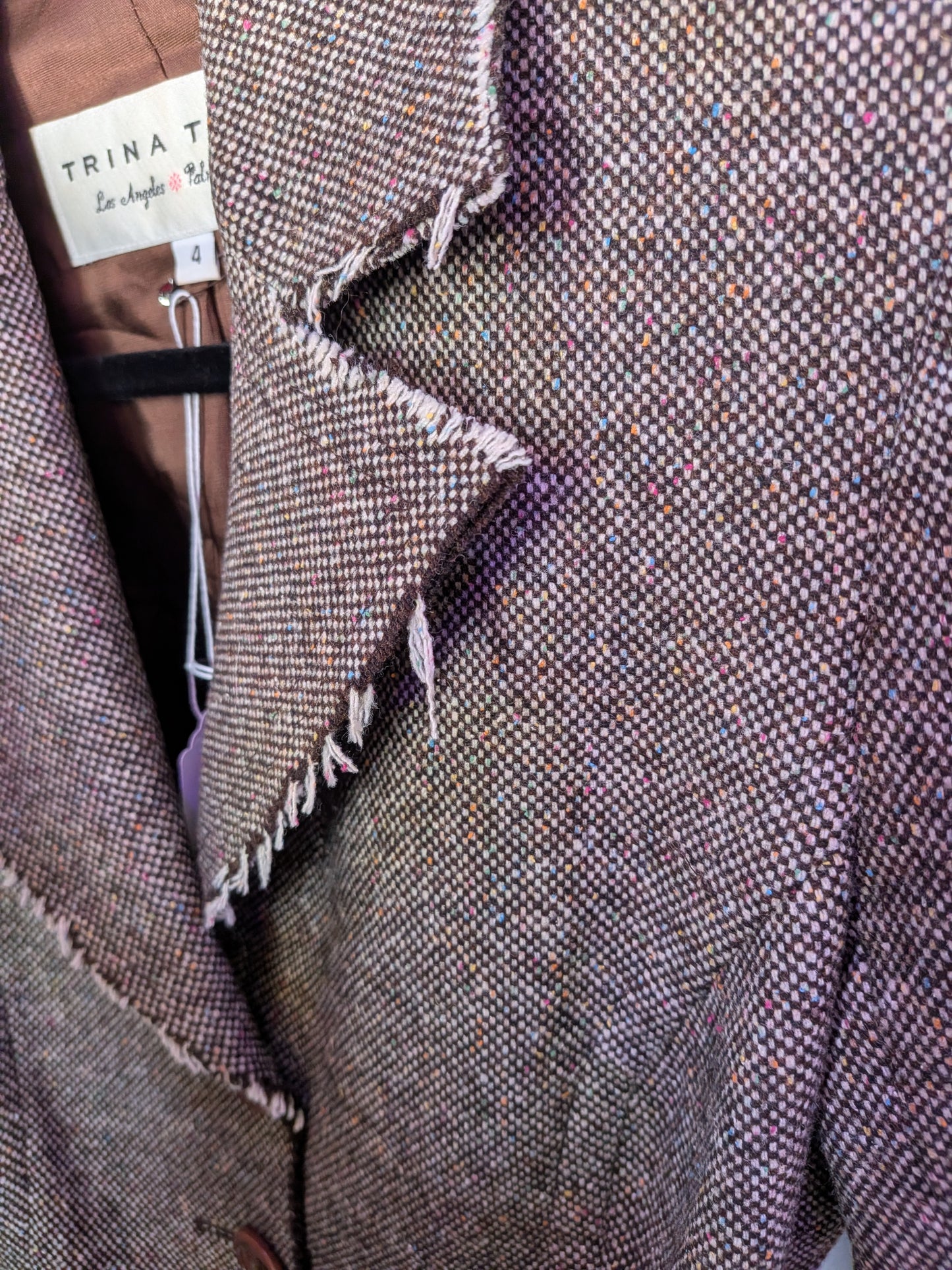 Trina Turk Size 4 button down belted blazer