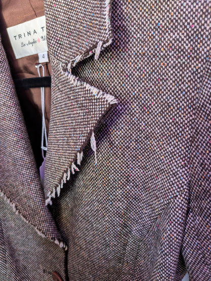 Trina Turk Size 4 button down belted blazer