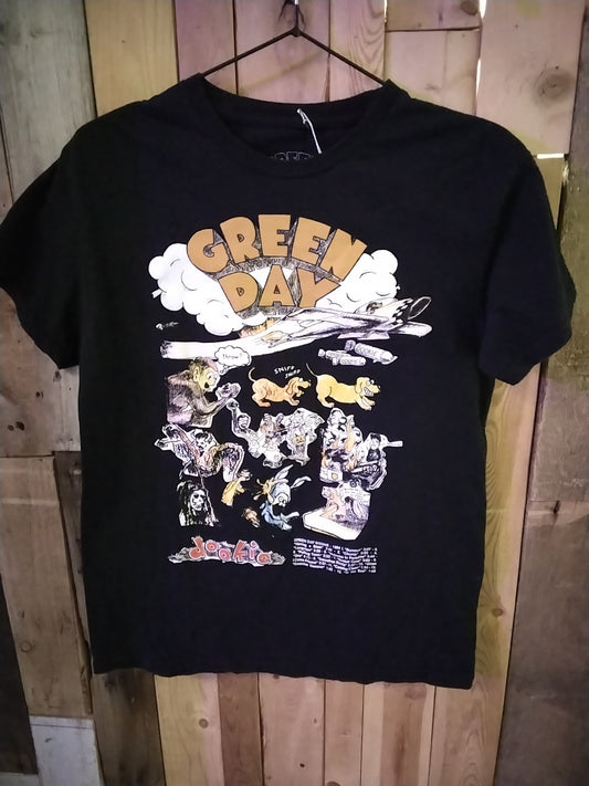 Black Green Day Dookie T-Shirt Size S