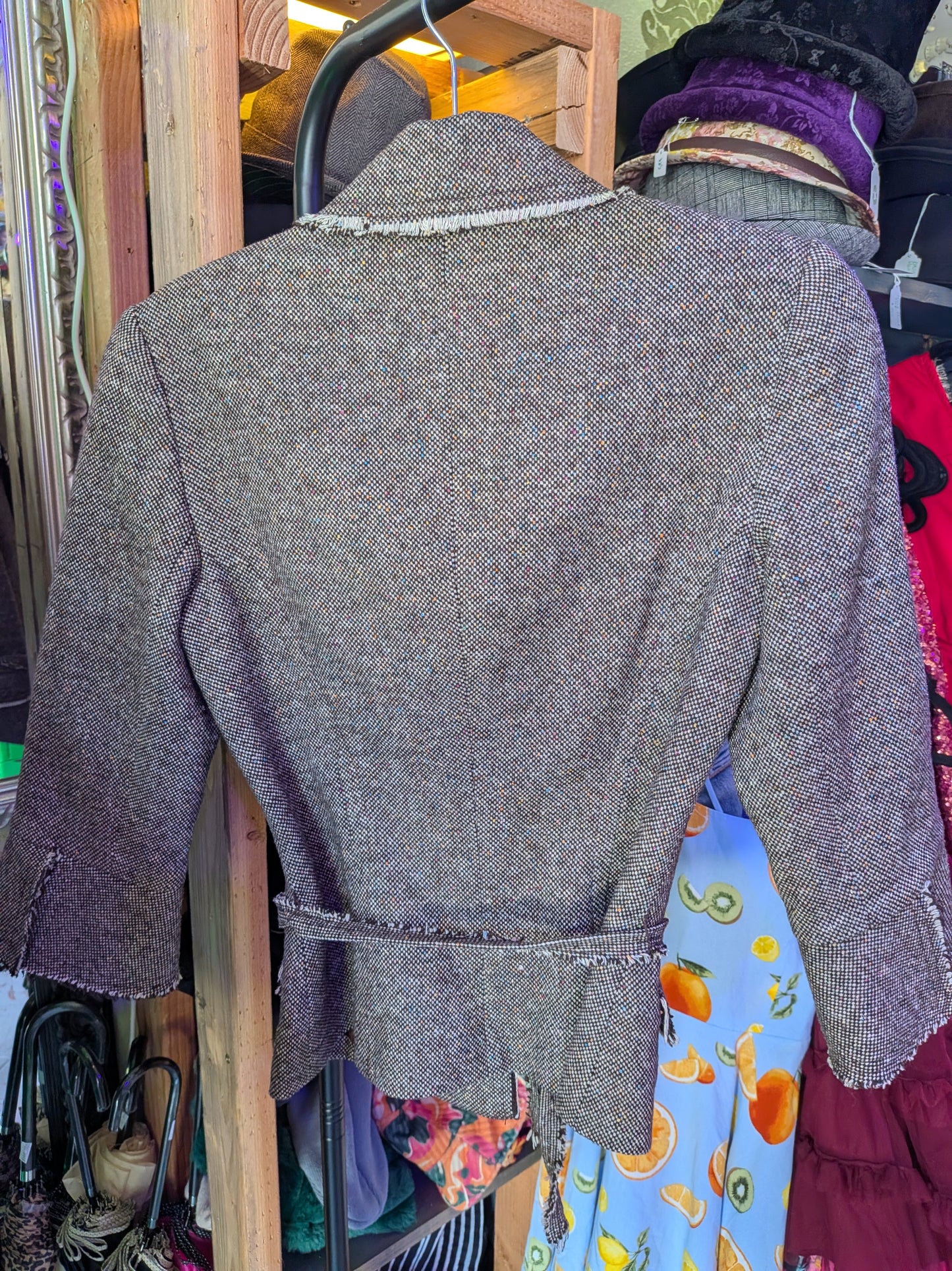 Trina Turk Size 4 button down belted blazer