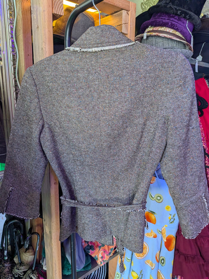 Trina Turk Size 4 button down belted blazer