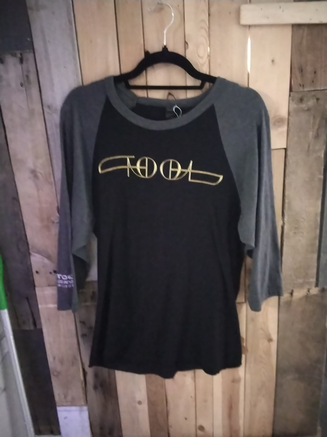 Tool black/gray raglan sleeve shirt