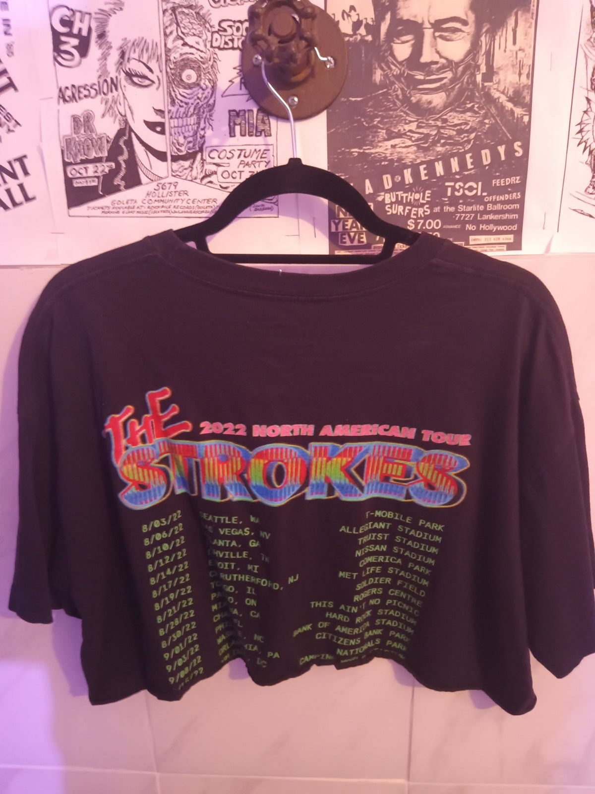 The Strokes XL Crop T-shirt 2022 Tour