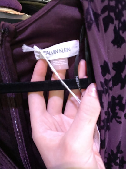 Calvin Klein purple fairy cream dress